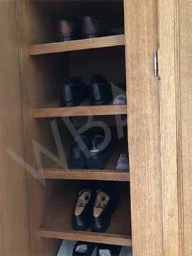 Rangement à chaussures intégré au dressing